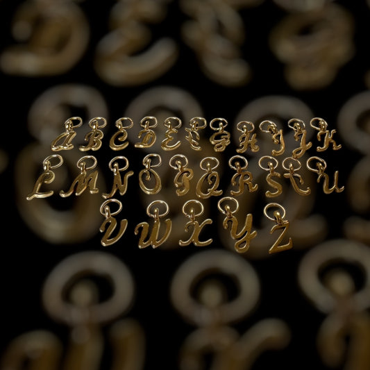 Kettenanhänger I Buchstaben elegant I 23,8K vergoldet